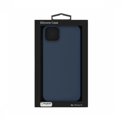 NEXT ONE silicone case MagSafe compatible for iPhone 15 | Royal Blue