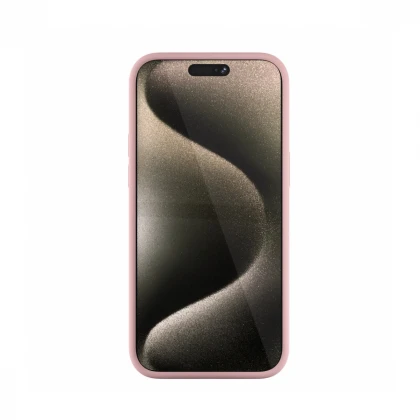 NEXT ONE silicone case MagSafe compatible for iPhone 15 Pro Max | Pink