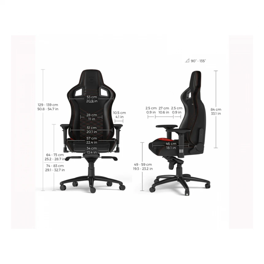 NOBLECHAIRS EPIC Gaming stolica crno-crvena