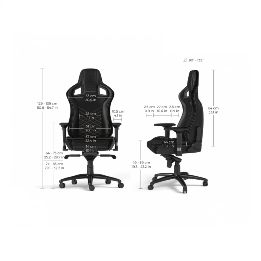NOBLECHAIRS EPIC Gaming stolica crno-zlatna