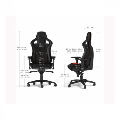 NOBLECHAIRS EPIC Gaming stolica crno-crvena 