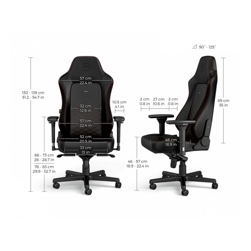 NOBLECHAIRS HERO Gaming stolica crno-crvena