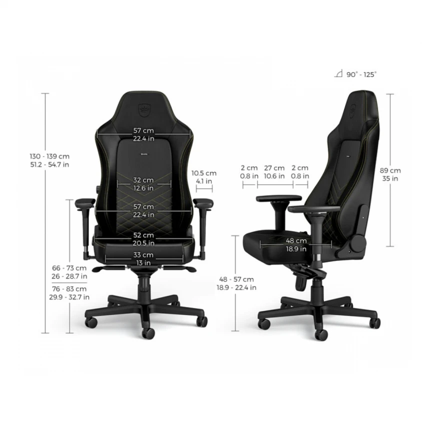 NOBLECHAIRS HERO Gaming stolica crno-zlatna