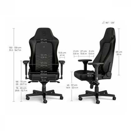 NOBLECHAIRS HERO Gaming stolica crno-zlatna 
