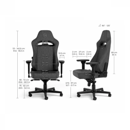 NOBLECHAIRS HERO ST TX Gaming stolica antracit 