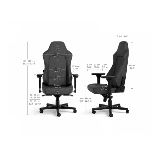 NOBLECHAIRS HERO TX Gaming stolica antracit 