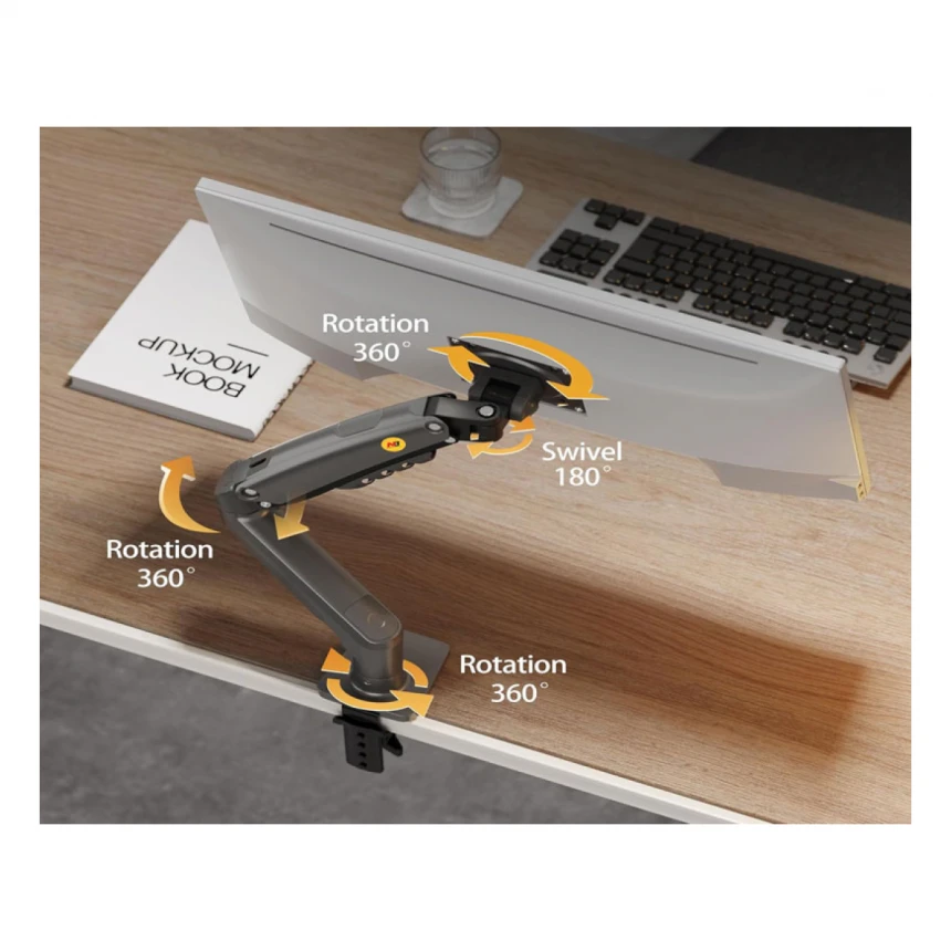 NORTH BAYOU F80 stoni nosač za monitor mat crni 17-30 inča 