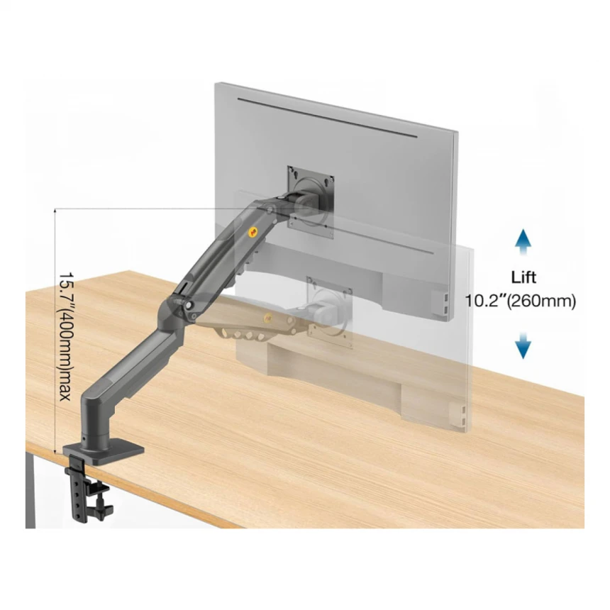 NORTH BAYOU F80 stoni nosač za monitor mat crni 17-30 inča 