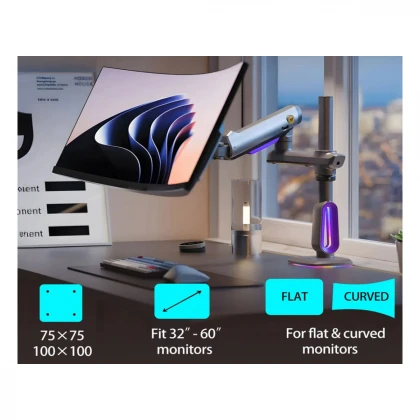 NORTH BAYOU G80 Gaming stoni nosač za monitor mat crni 