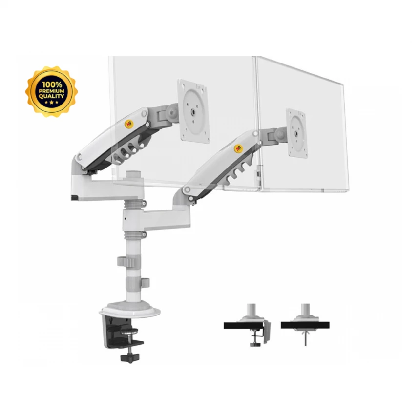 NORTH BAYOU H180 stoni nosač za dva monitora beli 17-27 inča 