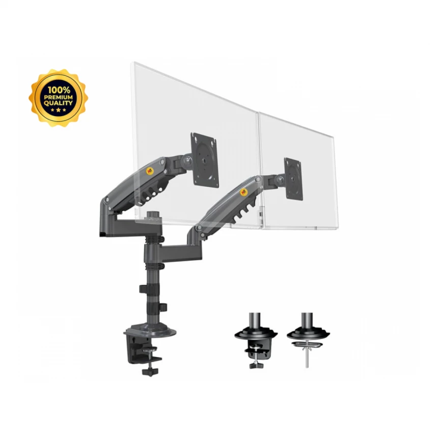 NORTH BAYOU H180 stoni nosač za dva monitora mat crni 17-27 inča 