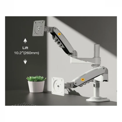 NORTH BAYOU H180 stoni nosač za dva monitora beli 17-27 inča 