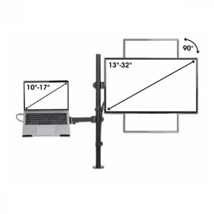 Nosač za monitor sa postoljem za laptop Manhattan 462136 13"-32"
