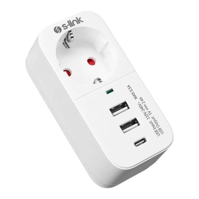 PRENAPONSKA UTICNICA SL-011 2XUSB 1XTIP-C  S-LINK, 37373