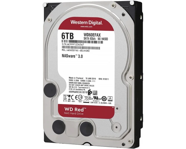 HDD WD 6TB 256MB WD60EFAX Red for NAS