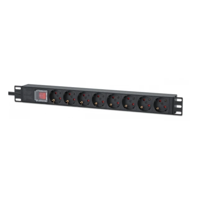 PDU kabl Intellinet 715126 19"/1U sa 8 utilnica/prekidač/2m