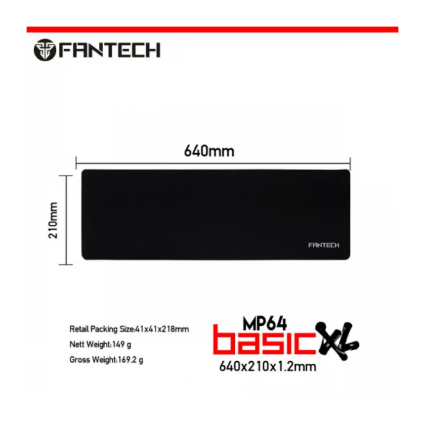 Podloga za miša Fantech Mp64 Basic XL 640x210mm crna