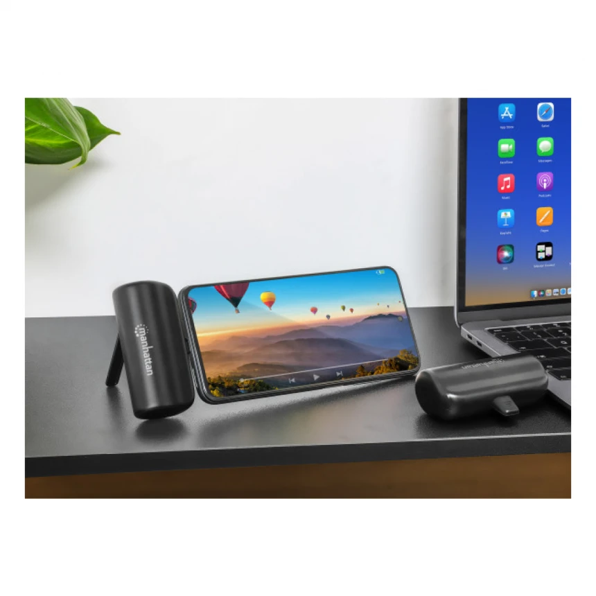 Powerbank Manhattan 1026336 5000mAh 10W/Black/USB-C