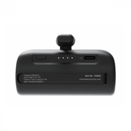 Powerbank Manhattan 1026336 5000mAh 10W/Black/USB-C