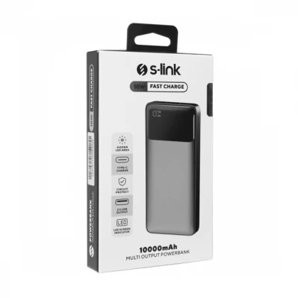 Powerbank S-LINK G107 10000mAh LCD/10W/crni