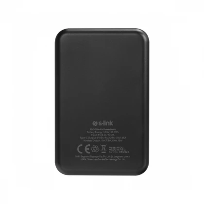 Powerbank S-LINK M100 10000mAh LCD/PD20W/Magsafe/crni