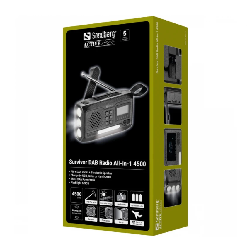 Powerbank Sandberg 421-17 Survivor DAB Radio All-in-1 4500mAh