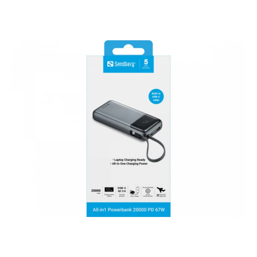 Powerbank Sandberg All in1 421-29 20000mAh PD67W