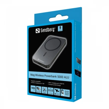 Powerbank Sandberg Mag 420-96 5000mAh Wireless ALU