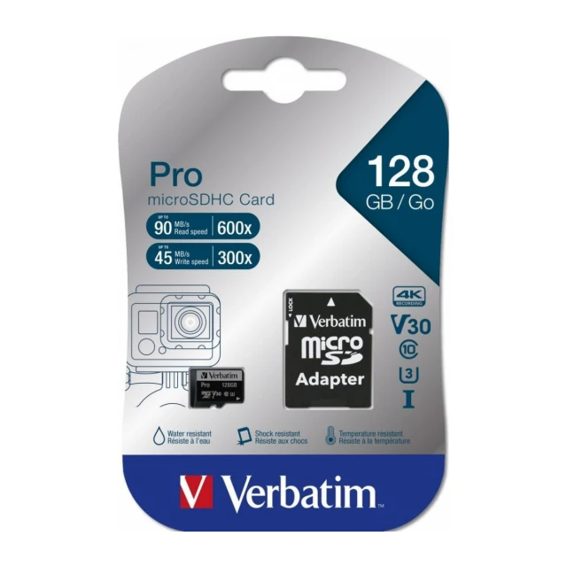 PRO MicroSDXC CL10 UHS-3 128GB (47044)