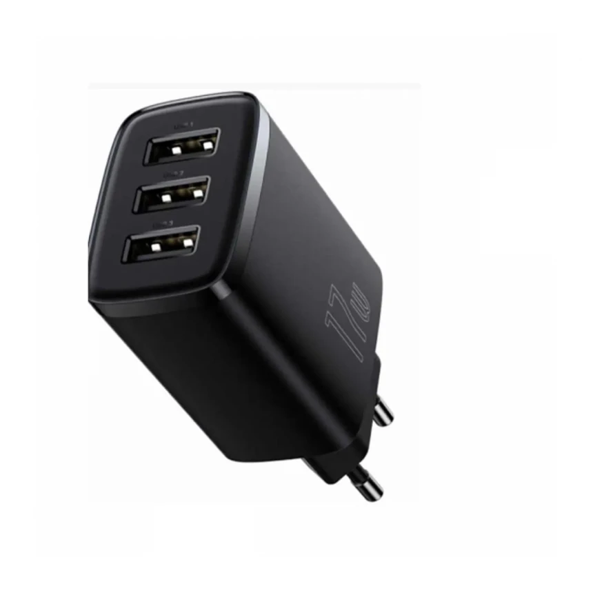 Punjač Baseus Compact 3U 17W crna