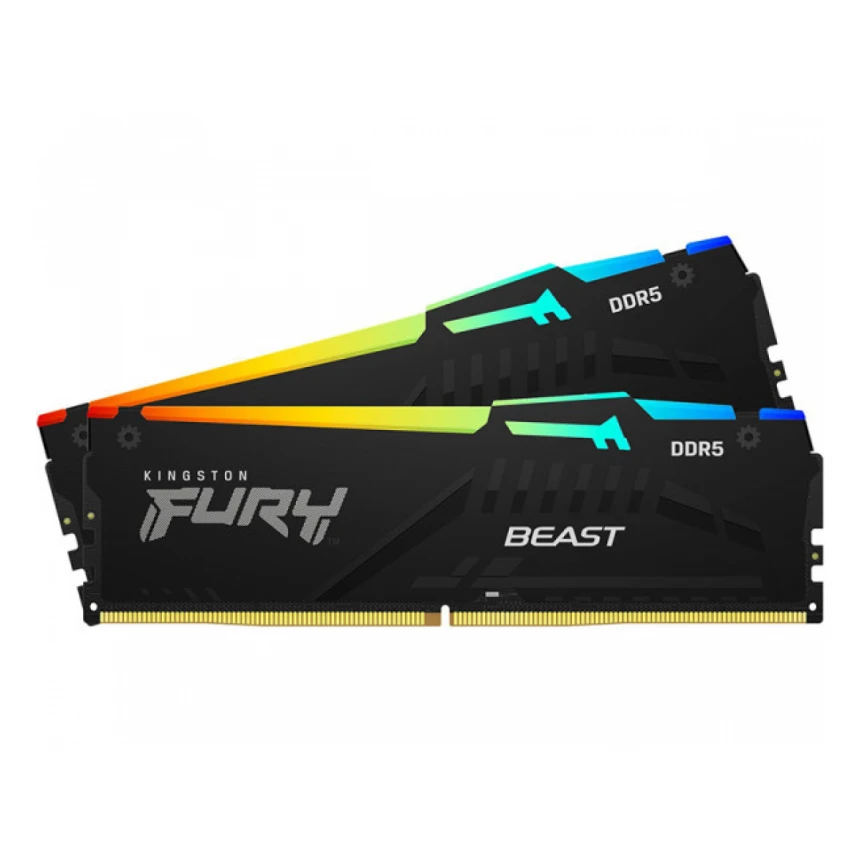 RAM DDR5 Kingston 64GB (2x32GB) 5600MHz Fury Beast RGB KF556C36BBEAK2-64
