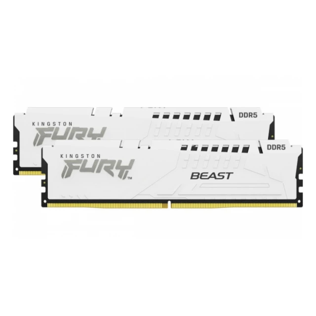 RAM DIMM DDR5 32GB (2x16GB) 5200MHz Kingston Fury Beast White KF552C40BWK2-32