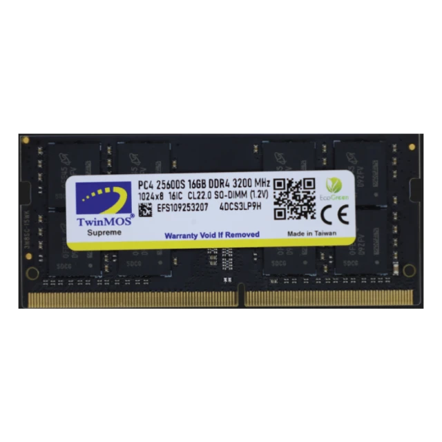 RAM SODIMM DDR4 16GB 3200MHz TwinMOS MDD416GB3200N BULK