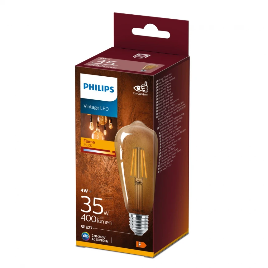 LED SIJALICA ST64 3.1W(25W) 1800K E27 NDSRT AMBER 1PF , 929003628401, PHILIPS