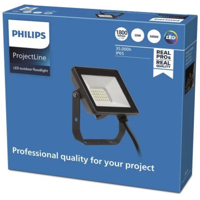 PROJECTLINE FLOODLIGHT 30W 3000K SENZOR ,911401862884 PHILIPS