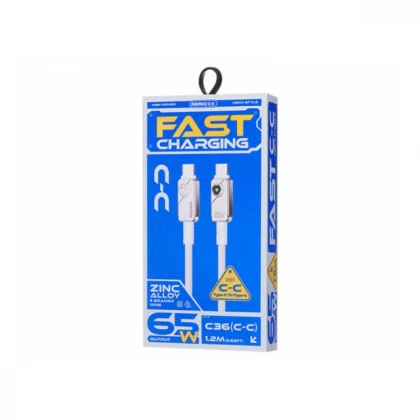 REMAX Kabl Swift Fast charging braided data cable 1.2M C36 65W(C-C) beli 