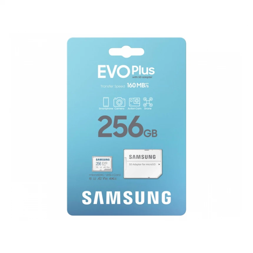 SAMSUNG Memorijska kartica EVO PLUS MicroSD 256GB class 10 + Adapter MB-MC256SA 