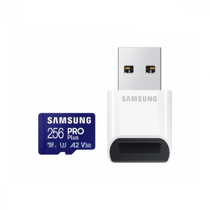 SAMSUNG Memorijska kartica PRO PLUS MicroSDXC 256GB U3 + SD Adapter MB-MD256SB 