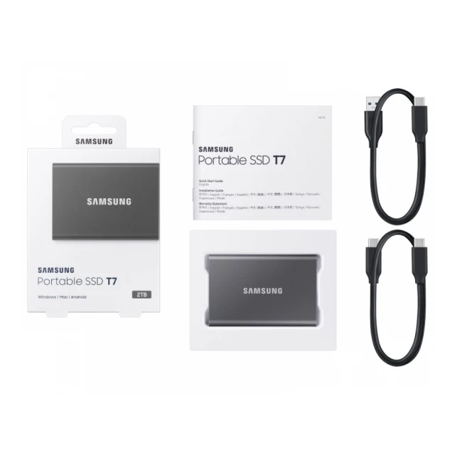 SAMSUNG Portable T7 2TB sivi eksterni SSD MU-PC2T0T 