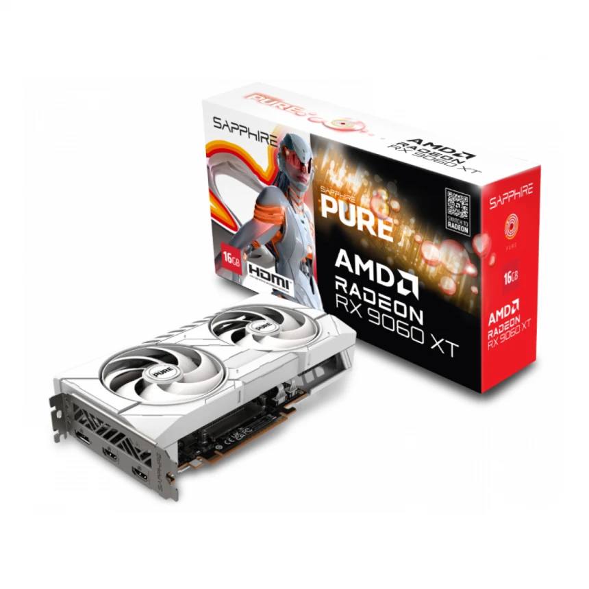SAPPHIRE AMD Radeon RX 9060 XT 16GB 128bit PURE RX 9060 XT GAMING OC 16GB (11350-02-20G) grafička karta