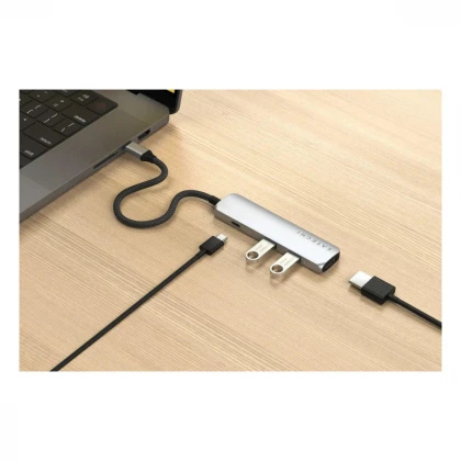 Satechi 4-in-1 USB-C Slim Multiport Adapter 4K - Silver