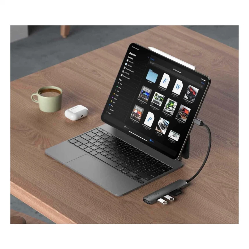 Satechi 6-in-1 USB-C Slim Multiport Adapter - Space Grey