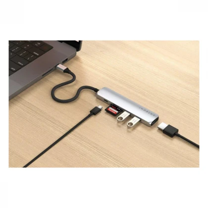 Satechi 6-in-1 USB-C Slim Multiport Adapter - Silver