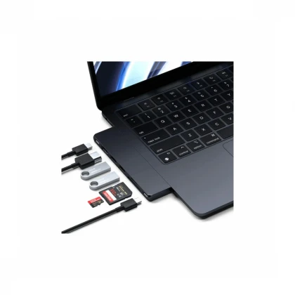 Satechi PRO HUB SLIM (1xUSB4,1xHDMI,2xUSB-A,SD/MicroSD,UHS-I up to 104MB/s, SD/SDHC/SDXC up to 2TB,1xUSB-C) - Midnight Black