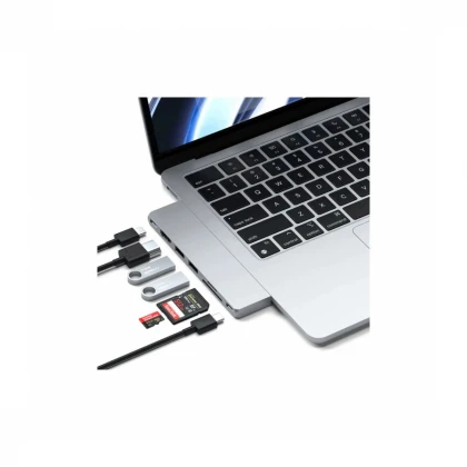 Satechi PRO HUB SLIM (1xUSB4,1xHDMI,2xUSB-A,SD/MicroSD,UHS-I up to 104MB/s, SD/SDHC/SDXC up to 2TB,1xUSB-C) - Silver