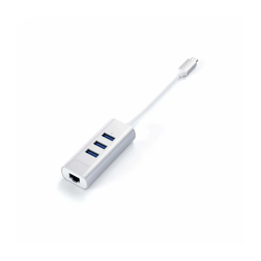 Satechi TYPE-C 2-IN-1 USB HUB SA ETHERNET - Silver