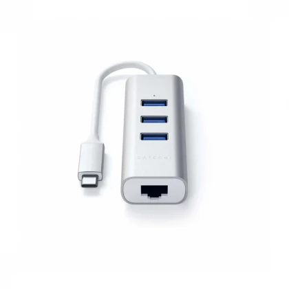 Satechi TYPE-C 2-IN-1 USB HUB SA ETHERNET - Silver