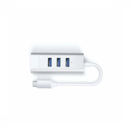 Satechi TYPE-C 2-IN-1 USB HUB SA ETHERNET - Silver