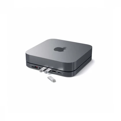 SATECHI TYPE-C ALUMINUM STAND &amp; HUB FOR MAC MINI