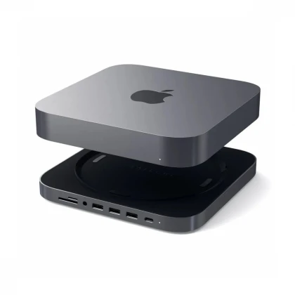 SATECHI TYPE-C ALUMINUM STAND &amp; HUB FOR MAC MINI